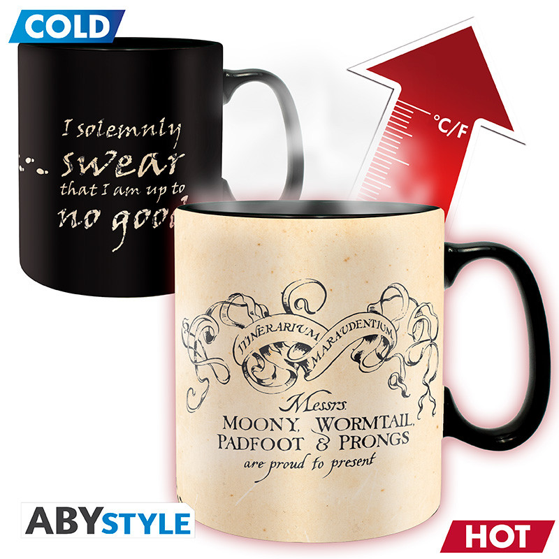 harry potter mug heat change 460 ml marauder cardboard x2