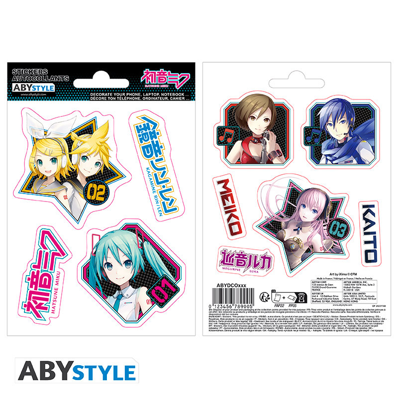 hatsune miku stickers 16x11cm 2 sheets characters x5