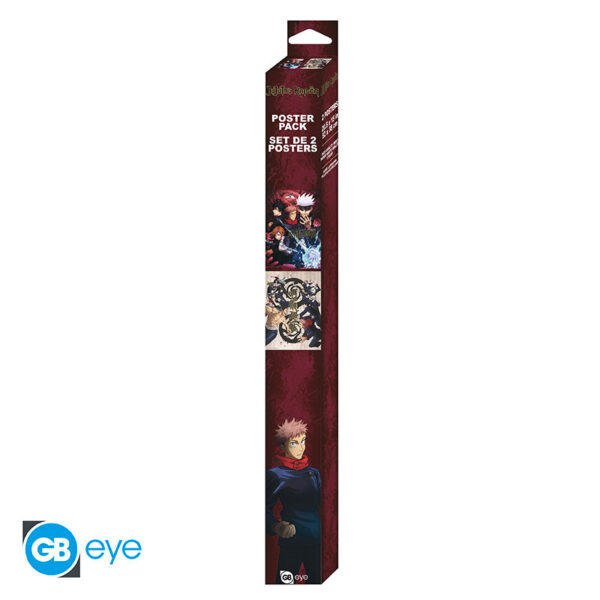 jujutsu kaisen set 2 posters chibi 52x38 group and schools x4 (3)