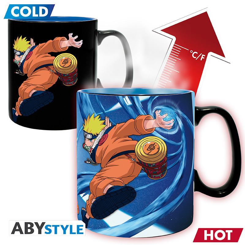 naruto mug heat change 460 ml naruto sasuke cardboard x2