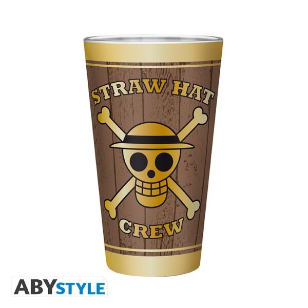 one piece large glass 400ml skulls matte x2