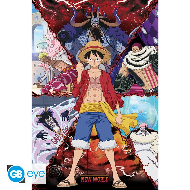 one piece poster maxi 915x61 luffy vs new world