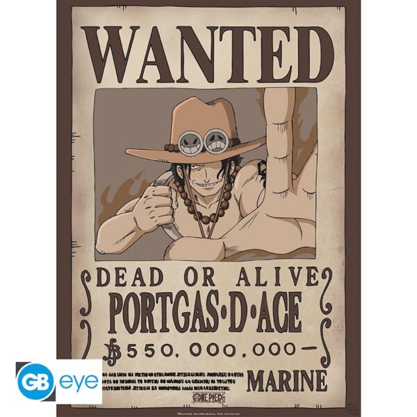 one piece set 2 posters chibi 52x38 wanted luffy ace x4 (2)