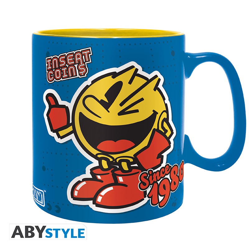 pac man mug 460 ml retro with box x2