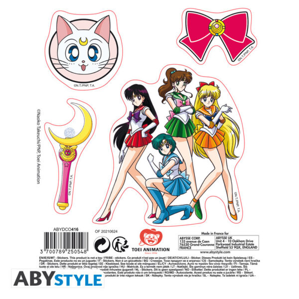 sailor moon stickers 16x11cm 2 sheets sailor moon x5 (2)