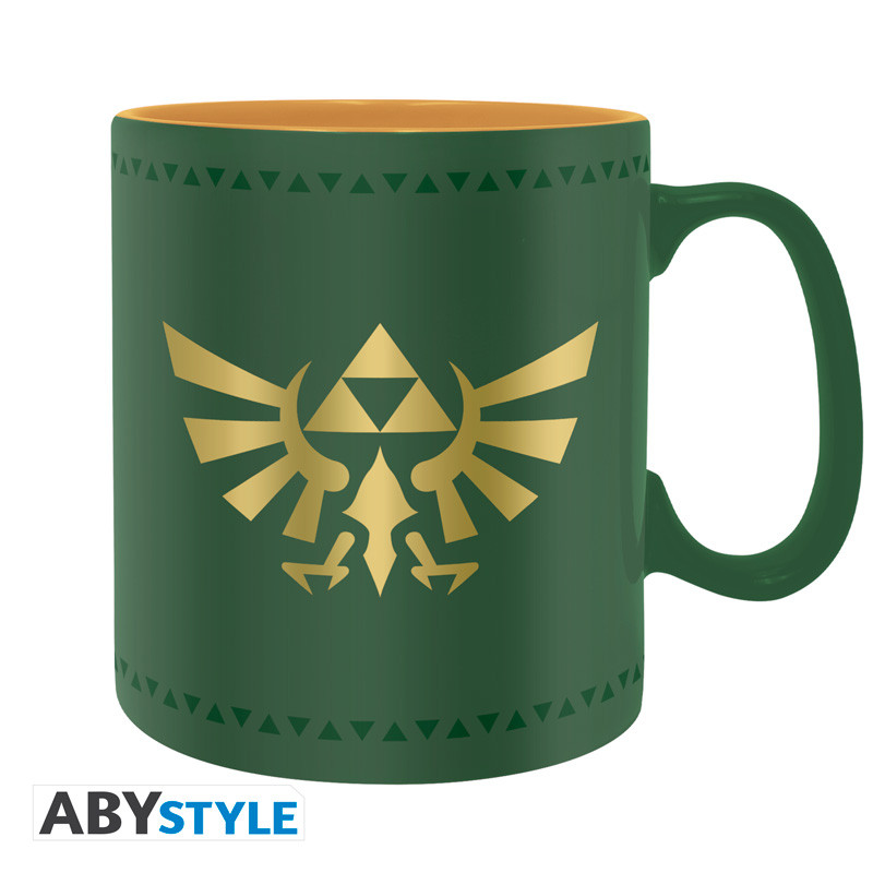 the legend of zelda mug 460 ml hyrule insignia x2 carton