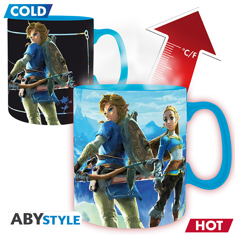 the legend ofzelda mug heat change 460ml breath the wild x2