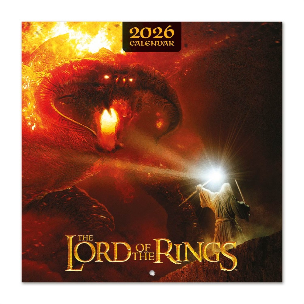 the lord of the rings 2026 30x30 calendar