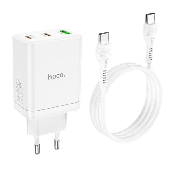 20230814133749 hoco fortistis me thyra usb a kai 2 thyres usb c kai kalodio usb c 35w power delivery quick charge 3 0 leykos n33 start