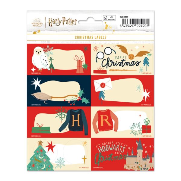 harry potter christmas self adhesive labels