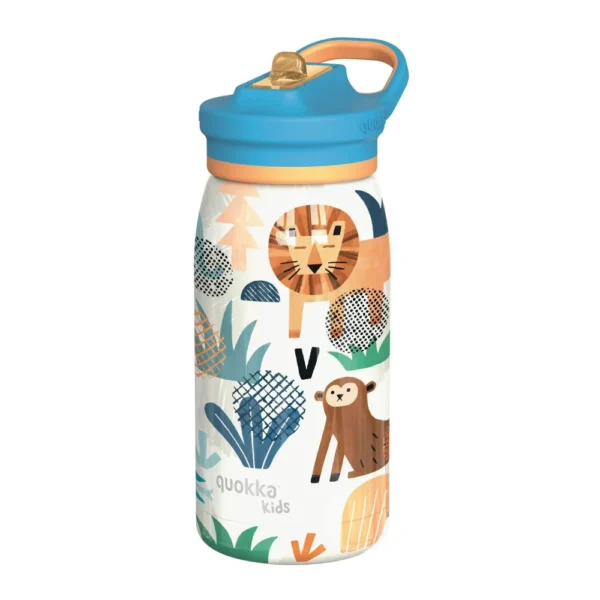 Quokka Παιδικό Παγούρι Θερμός Ανοξείδωτο με Στόμιο Safari 445ml Χωρίς BPA Ανθεκτικό 1